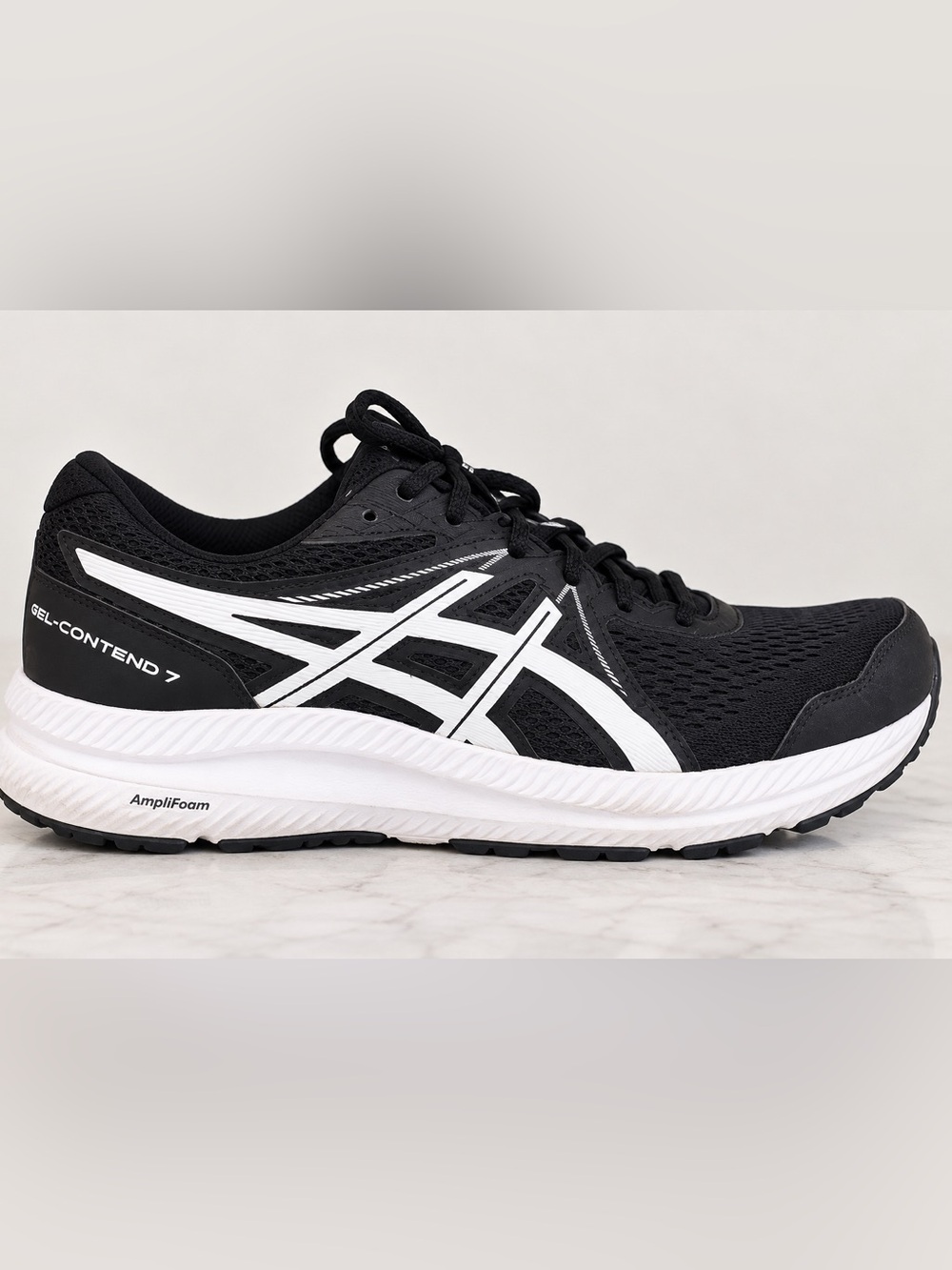 ASICS Black and White Men's Athletic Running Shoe